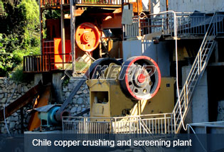 Copper crushing and screening plant in Chile